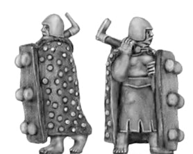 Axeman, with shield and cloak (15mm)