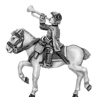 Regiment of horse trumpeter in tricorn (18mm)
