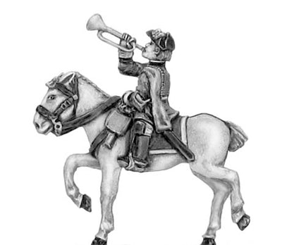 Regiment of horse trumpeter in tricorn (18mm)