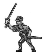 Japanese infantry officer in kepi advancing (15mm)