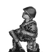 Japanese infantry with Type 89 knee mortar, kneeling, in helmet (15mm)