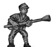 Japanese infantry with anti-tank weapon on pole, in kepi (15mm)