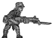 Japanese infantry with Type 96 LMG, in kepi, advancing (15mm)