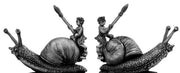 Brownies riding snails (10mm)