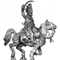 Hussar, busby, charging (18mm)