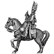 Hussar trumpeter, busby (18mm)