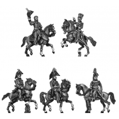 Hill and Uxbridge, mounted and three ADCs  (18mm)