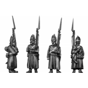 Fusilier, greatcoat, march-attack (18mm)