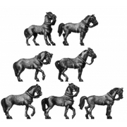 Heavy horse standing (18mm)