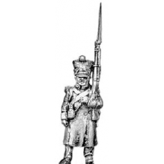 Grenadier, greatcoat, march attack (18mm)