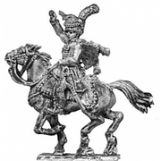 Horse artillery officer, mounted (18mm)
