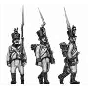 German fusilier, shako, marching, shoulder arms (18mm)