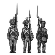 Belgian Line Infantry, centre company, marching (18mm)