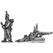 Cacadores skirmishing with rifles (18mm)