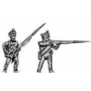 Musketeer/Jager, firing and loading (18mm)