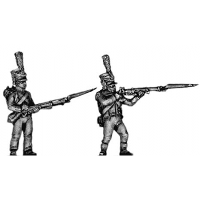 Light infantry skirmisher, firing and loading (18mm)