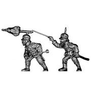 Two man Prussian War Hat team (28mm)