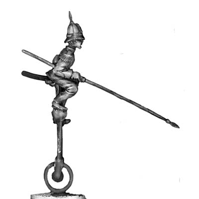 Lancer on unicycle in helmet (28mm)