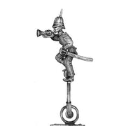 Bugler on unicycle in pith helmet (28mm)