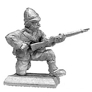 British infantryman kneeling, re-loading (28mm)