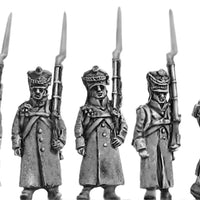 Musketeer in greatcoats marching (18mm)