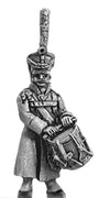 Grenadier drummer in greatcoat (18mm)